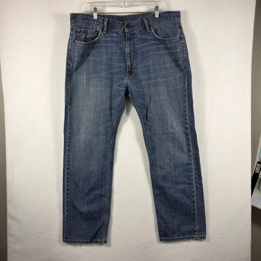 Levi's 505 Regular Fit Jeans Mens 40x32 Blue Straight Leg Denim 00505-1145